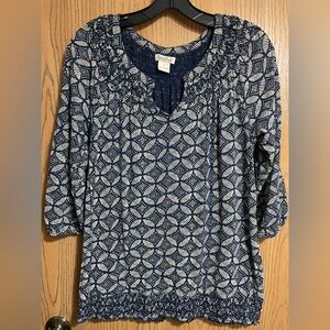 Lucky Brand Geometric Blouse
